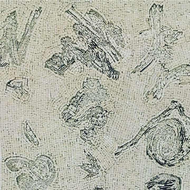 Oeuvre collective avec Toyoharu Kii, mosaïque s'inspirant des calligraphie