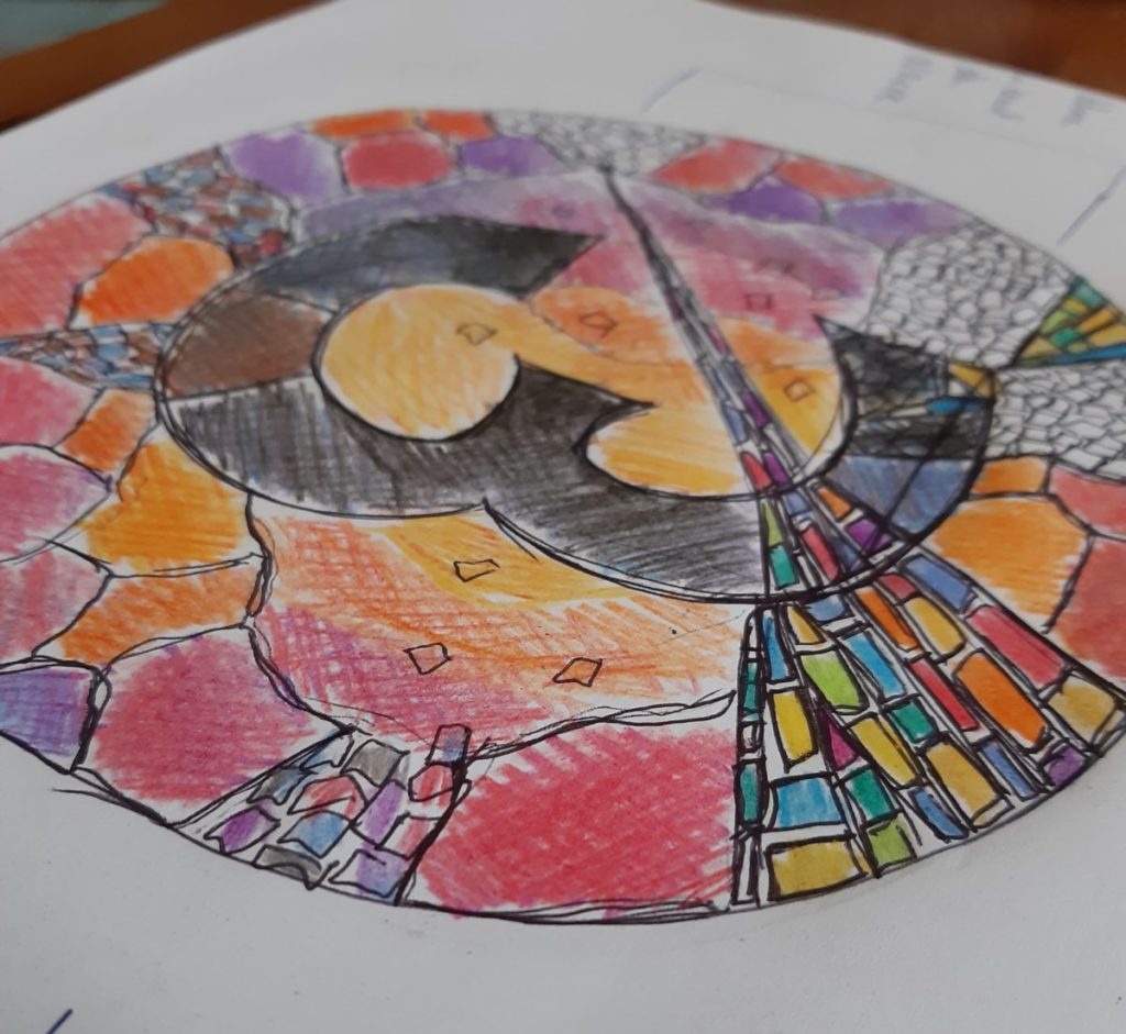 Dessin numéro trois en vue d'un projet mosaïque